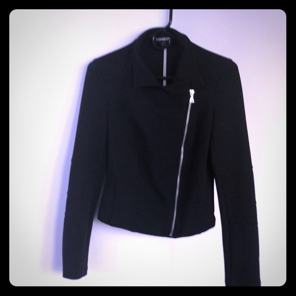Black Moto Blazer by Express